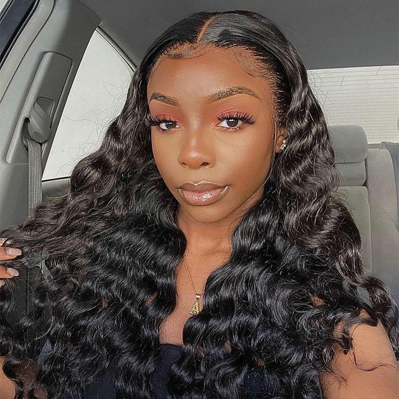 Virgin Human Hair 13x4 Loose Wave Lace Front Wigs
